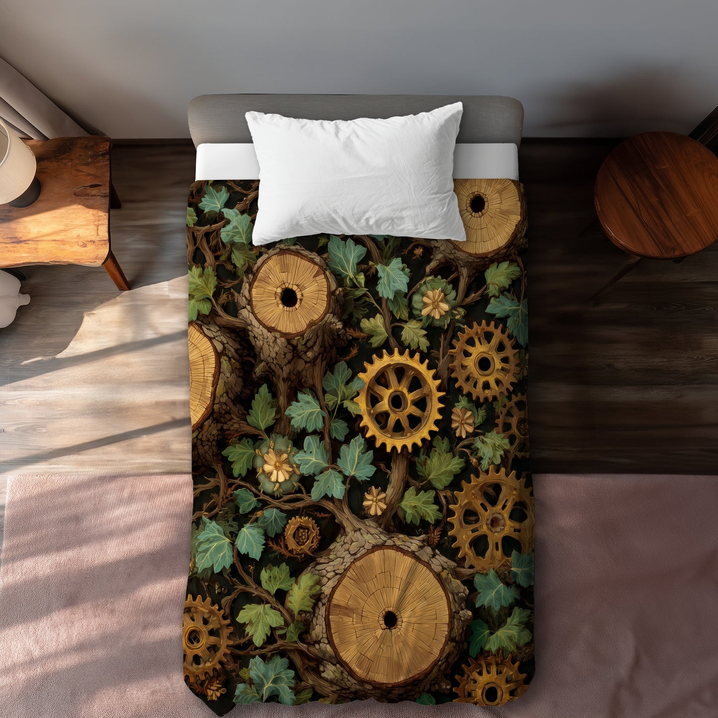 Hiding gears - 88"x88" Duvet Cover