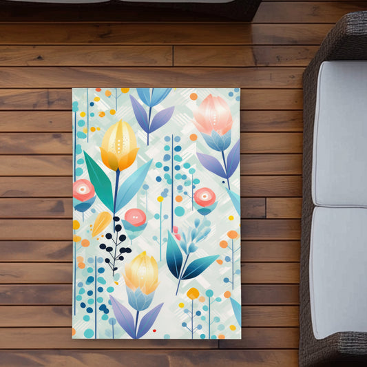 Calming Scents Orange Outdoor Area Rug for Home Decor