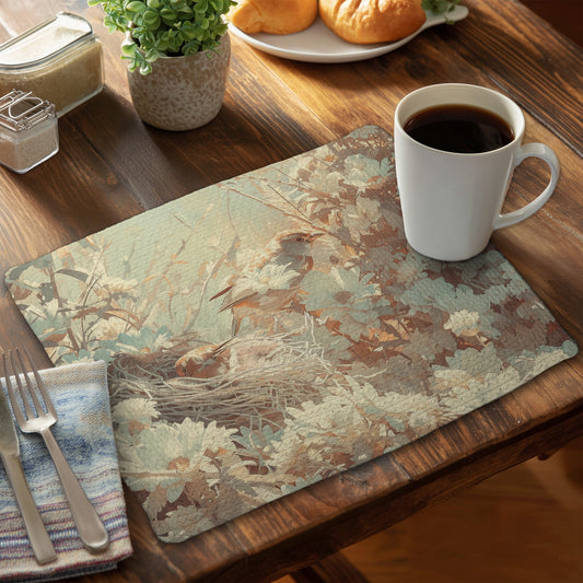 The Nest - Yellow Braided Polyester Placemat for Home Decor