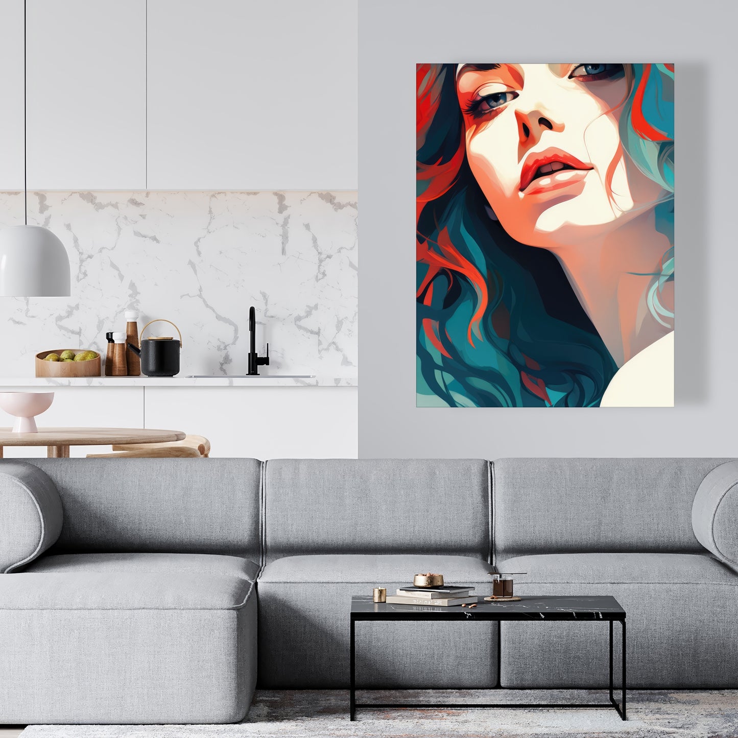 Dangerous Lips - Red Canvas Home Decor Art for Bold Style