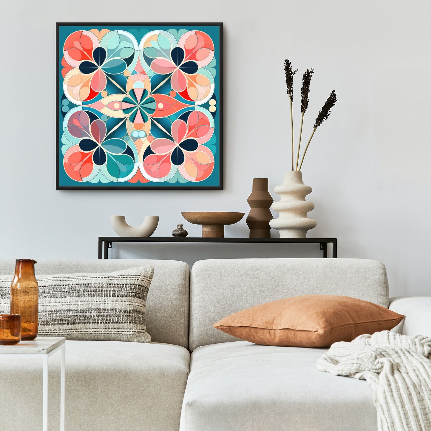 Mandala - 36"x36" Framed canvas