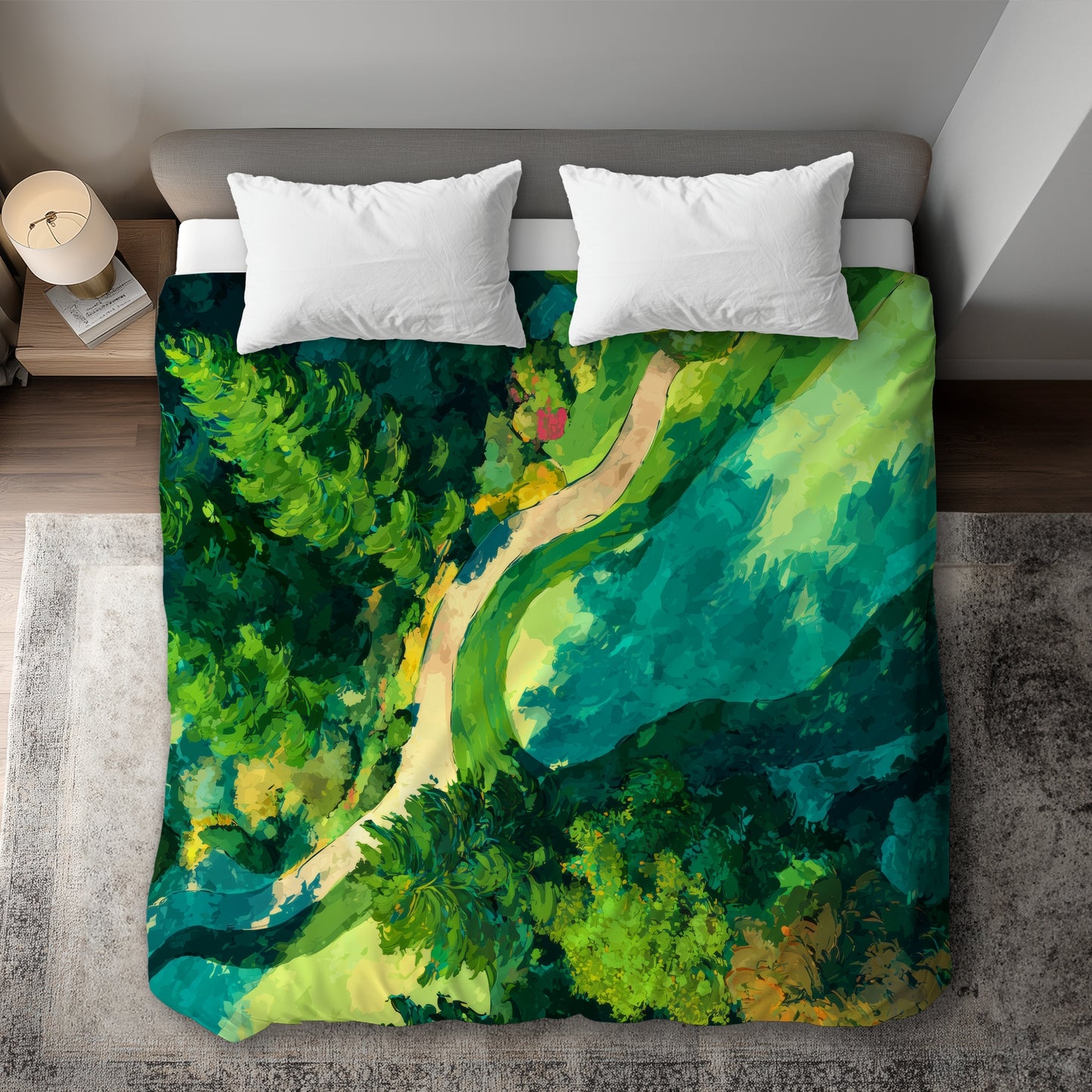 Peaceful course Green Duvet Cover | Sports & Games Decor
