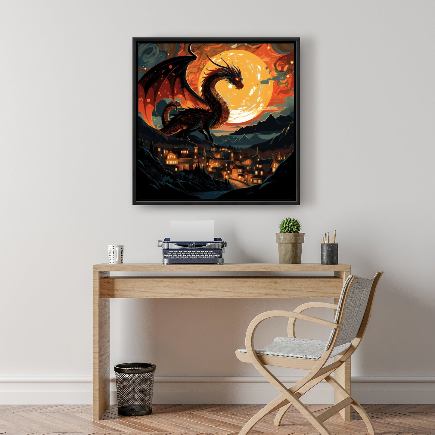 Imminent destruction - 36"x36" Framed canvas