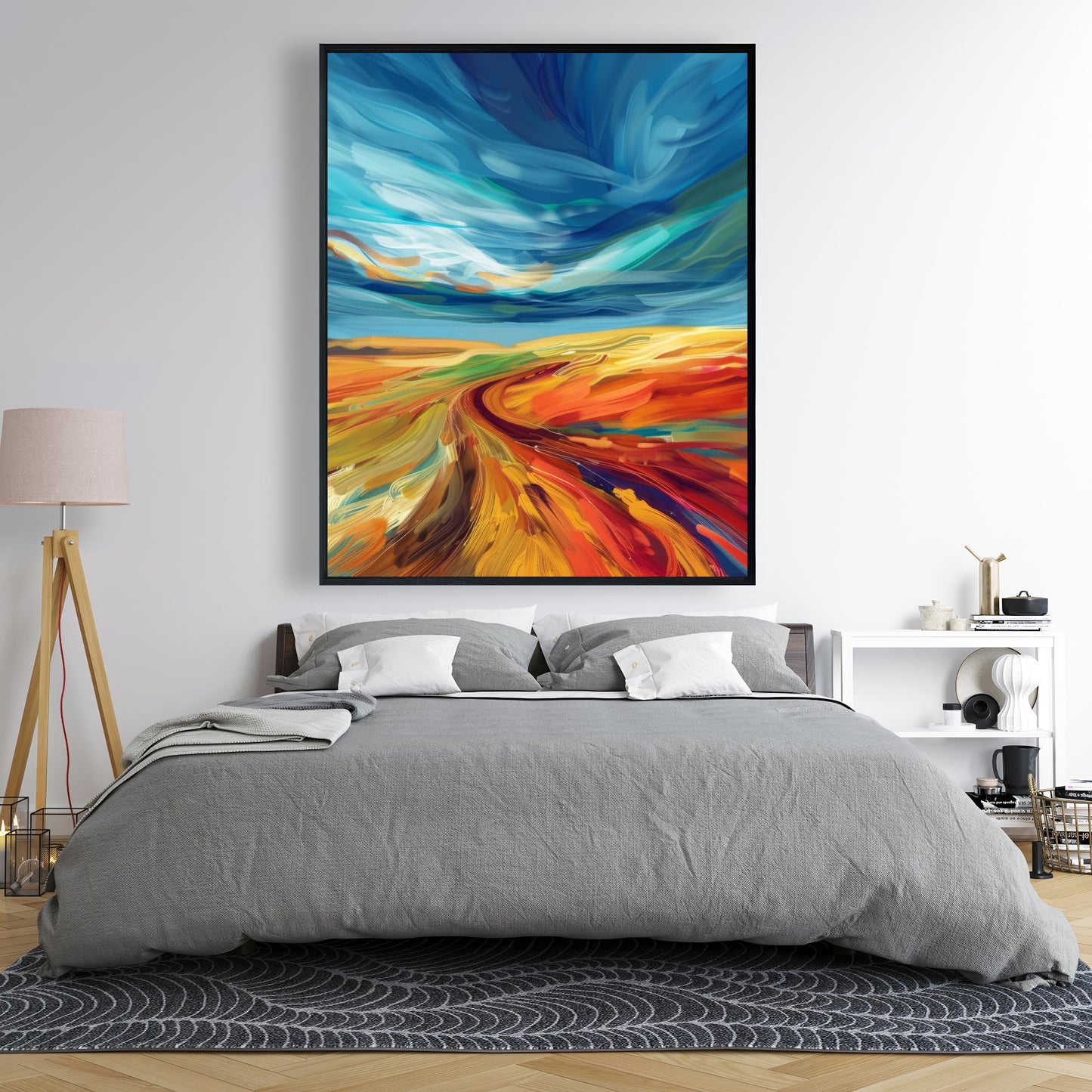 Land flow - 36"x36" Framed canvas