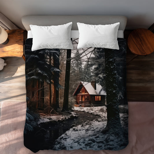 By the River Orange Duvet Cover | Stylish Home Decor