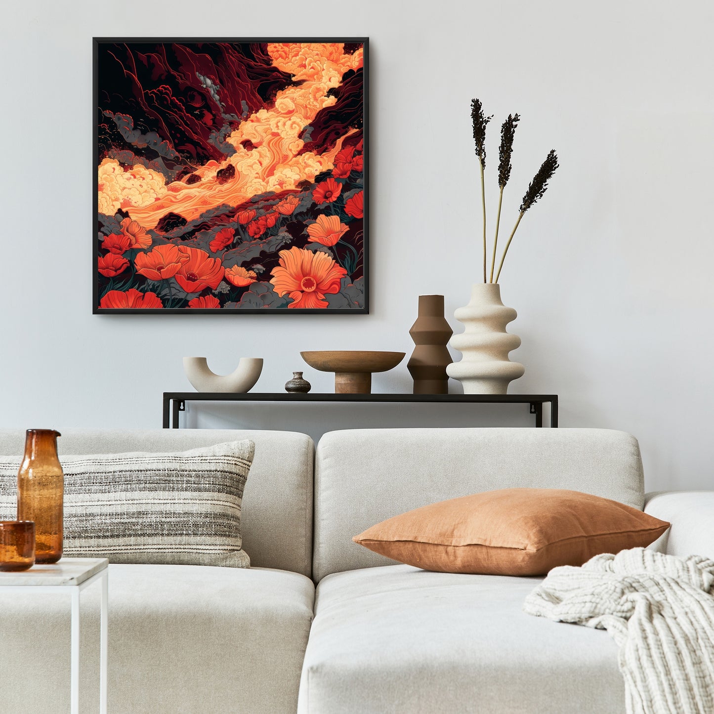 The big burn - 36"x36" Framed canvas
