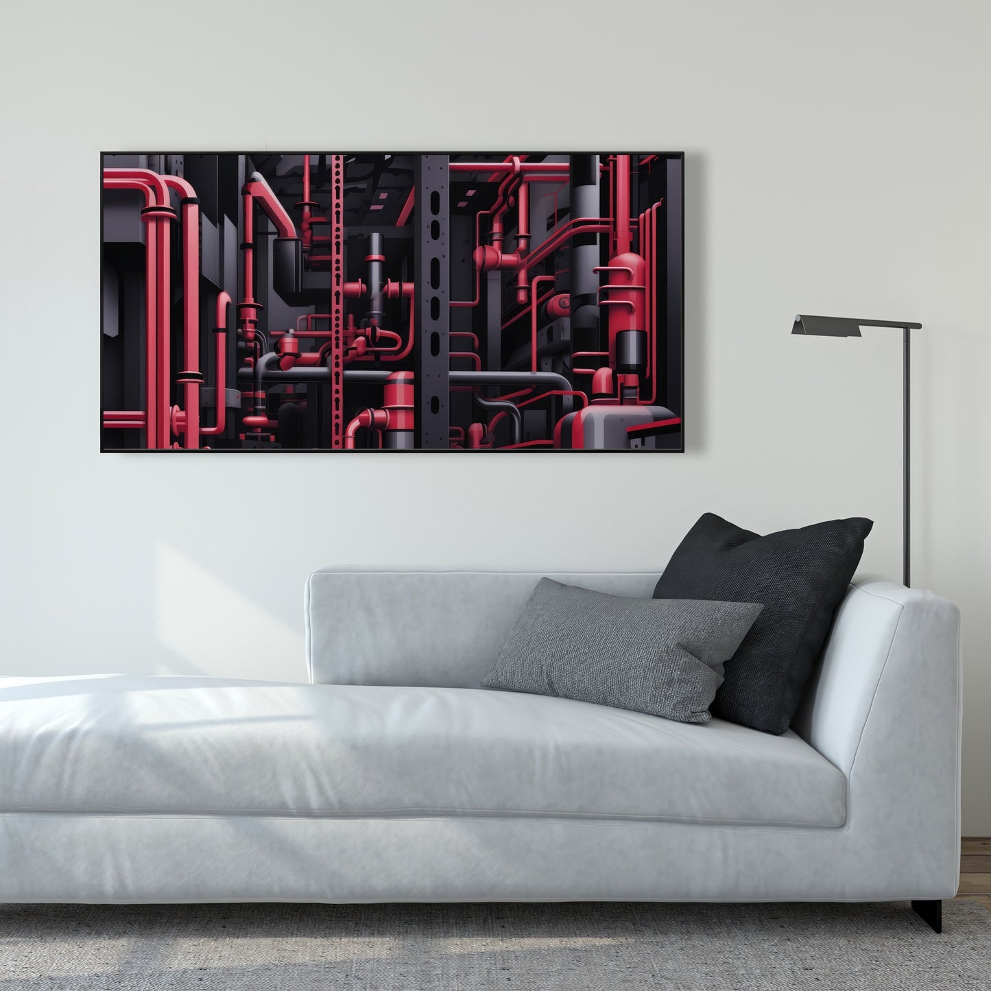 Machinery - 36"x36" Framed canvas