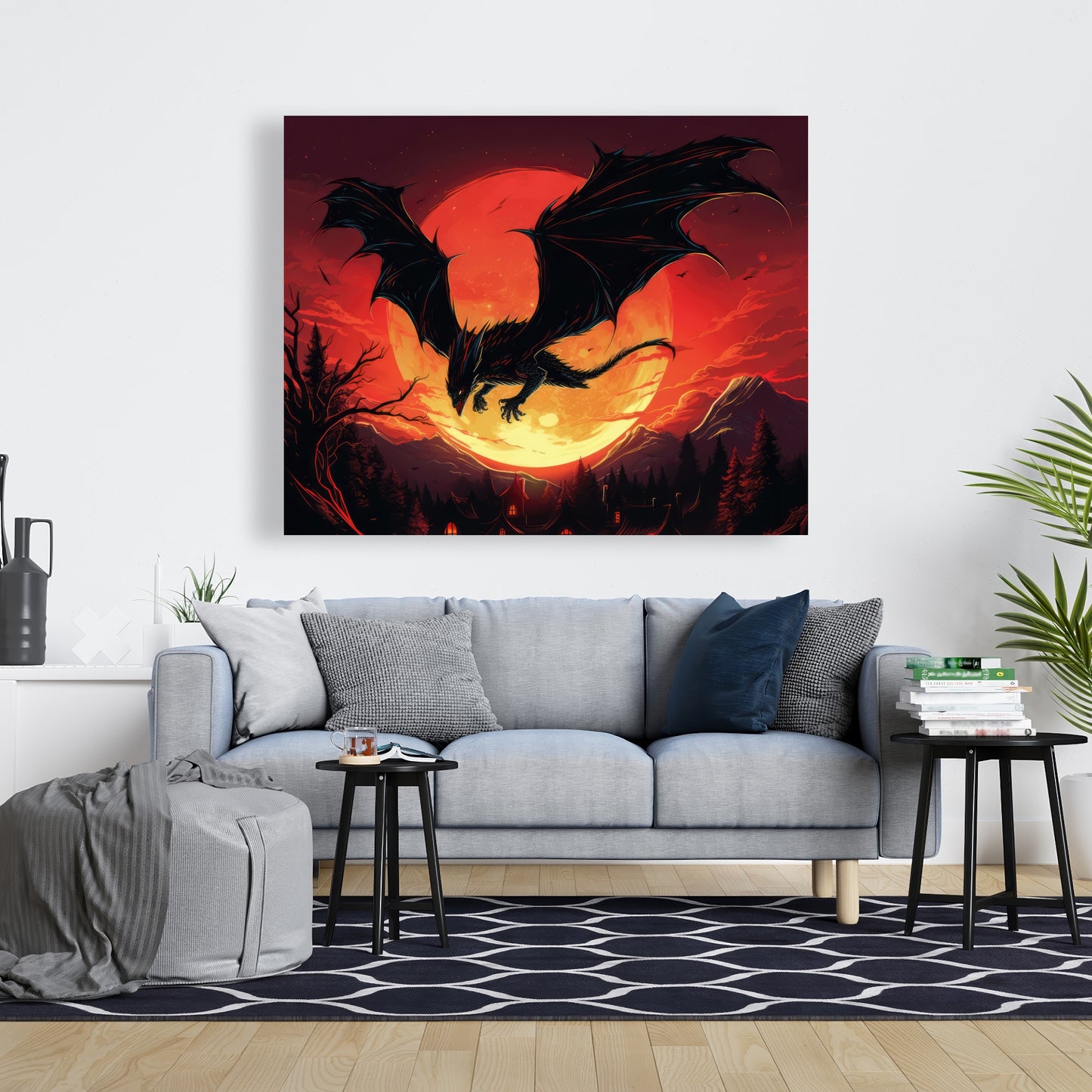 The dragon's wrath - 32"x32" Canvas