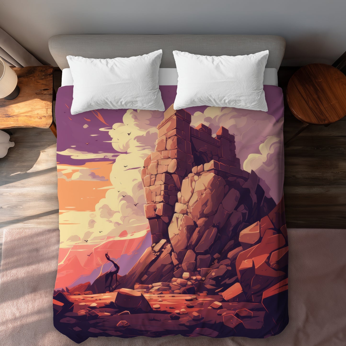 Standing Above Beige Duvet Cover | Stylish Home Decor