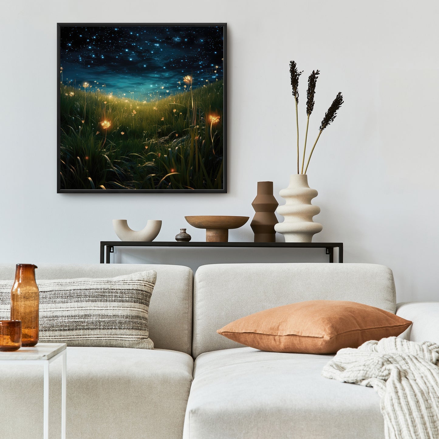The night sky - 36"x36" Framed canvas