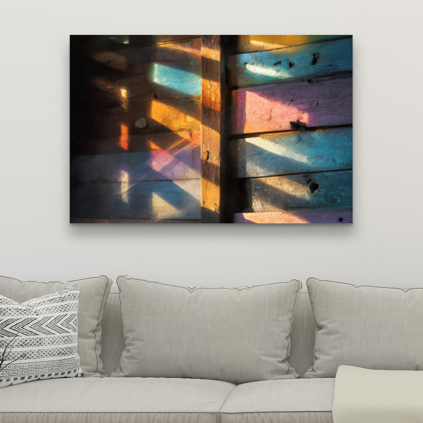 Casting Rainbows - Green Canvas Home Decor for Vibrant Spaces