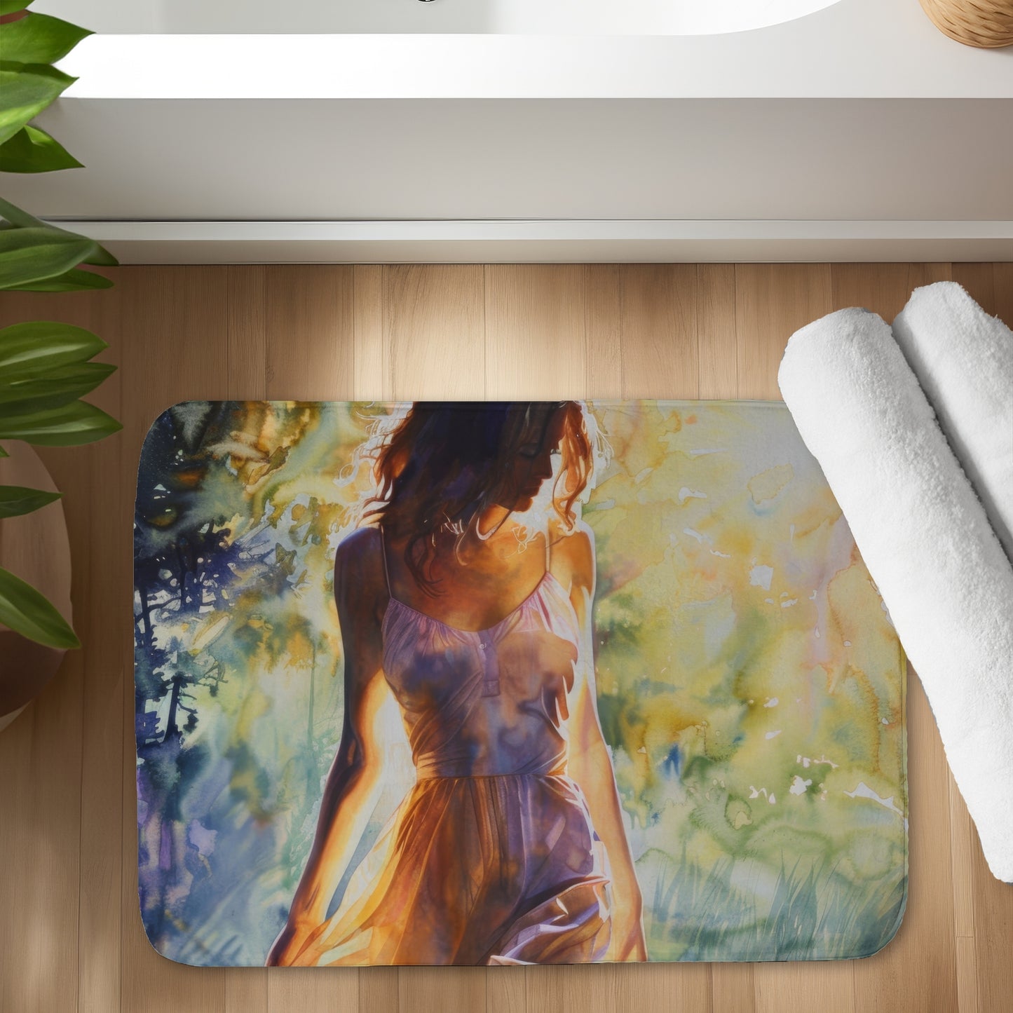 Out of the water - White Bath Mat for Home Decor | Soft & Stylish