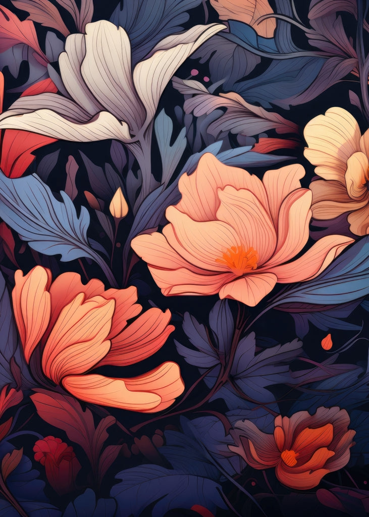 Blooming Uninterrupted Orange Bath Mat | Home Decor Essentials
