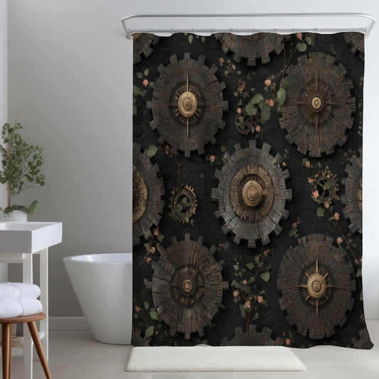 Cog pattern - Shower Curtain