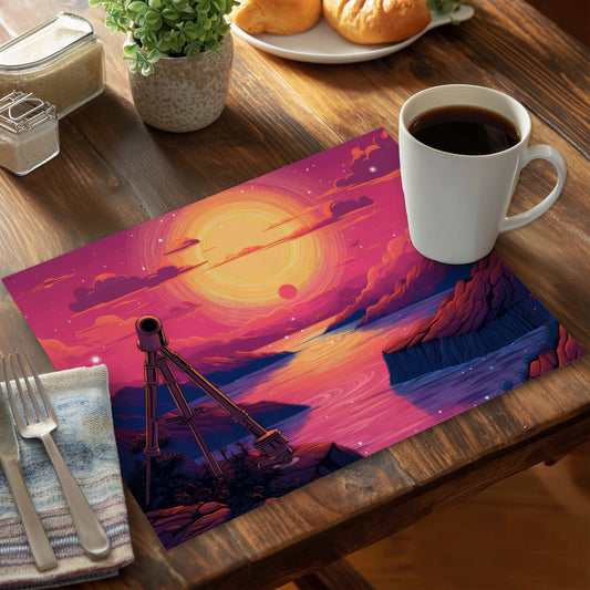 Skybound Yellow Polyester Placemat for Home Decor | Stylish Set