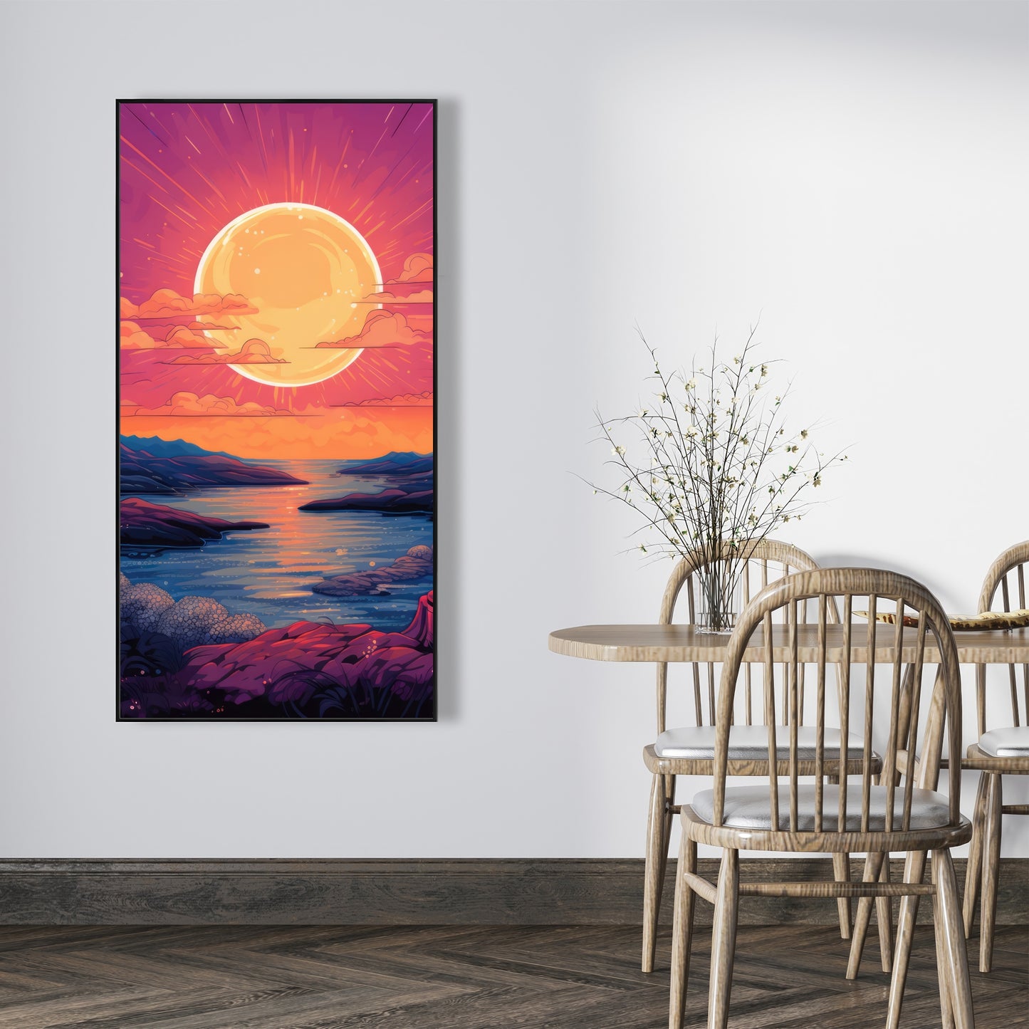 Measure the calm - 36"x36" Framed canvas