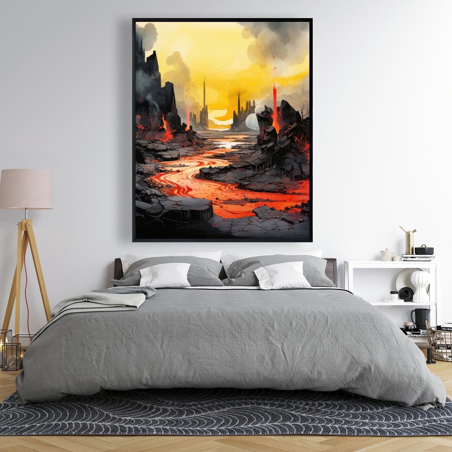 Charred - 36"x36" Framed canvas