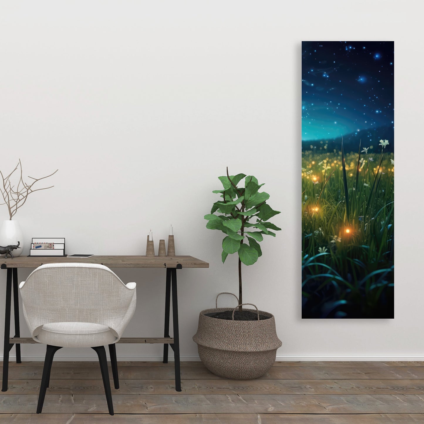 Fireflies at night - 32"x32" Canvas
