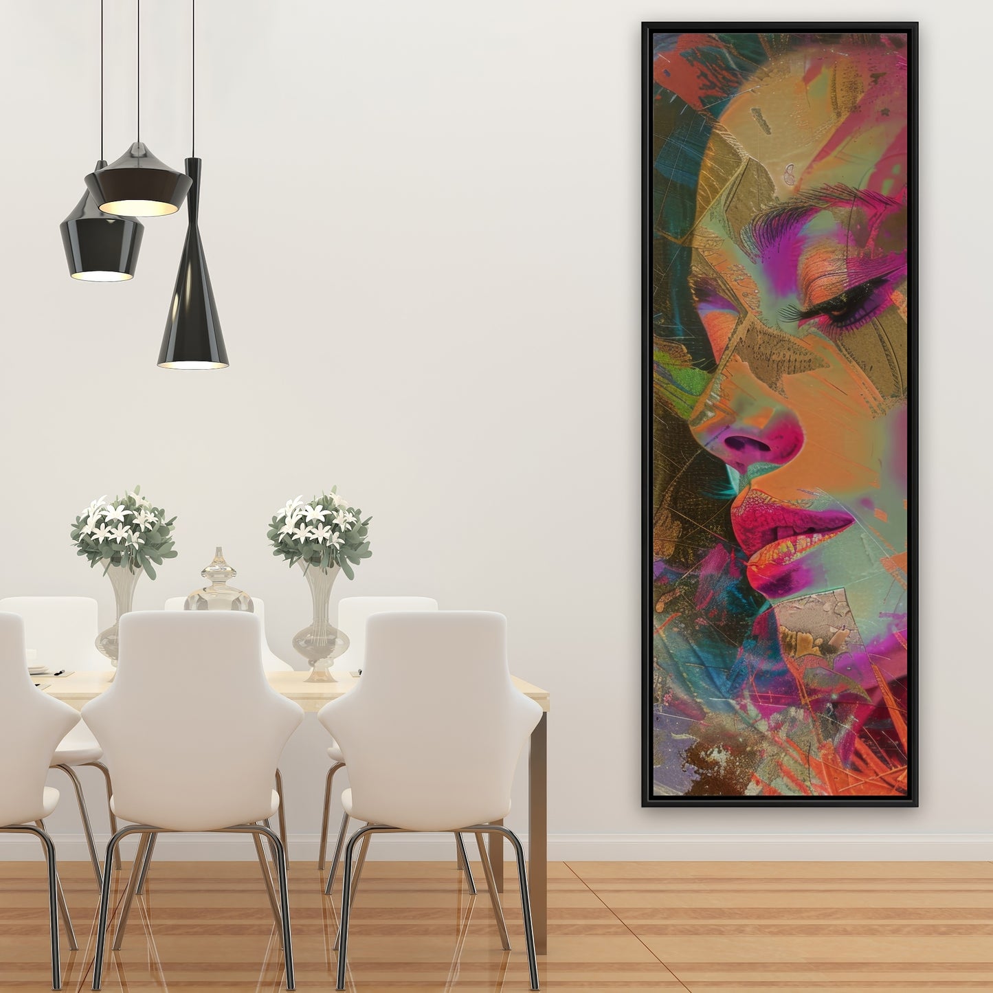 Grunge Look - Gray Framed Canvas for Stylish Home Decor