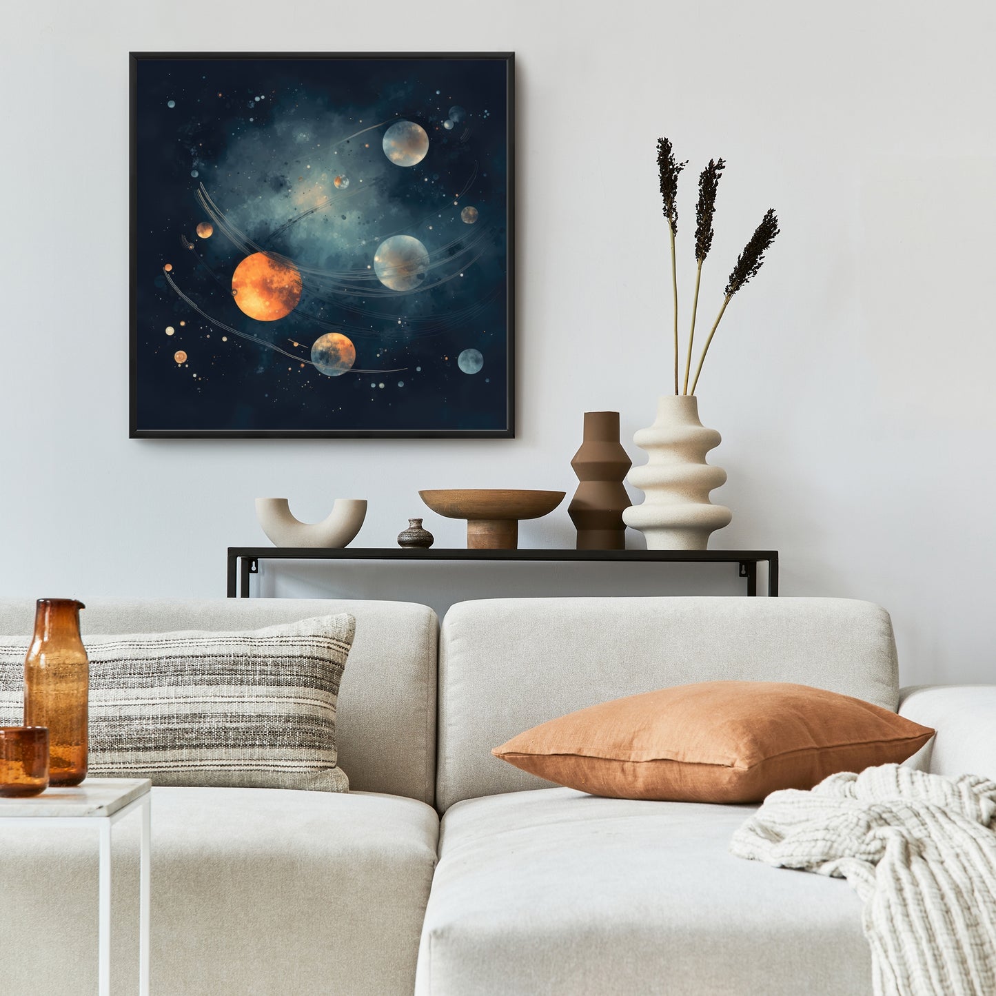 Deep Exploration - Gray Framed Canvas for Home Decor