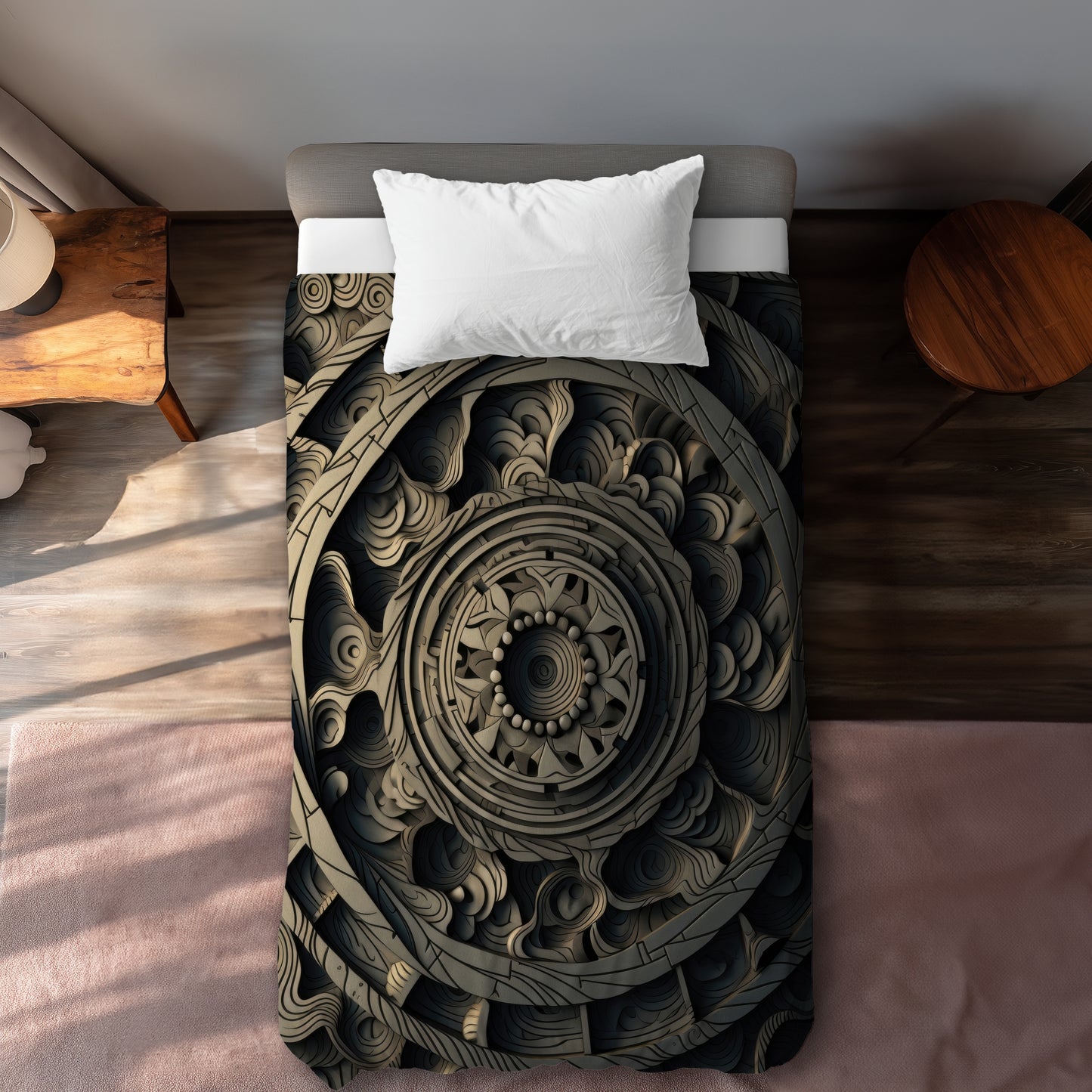 Cycles White Duvet Cover - Elegant Home Decor Essential