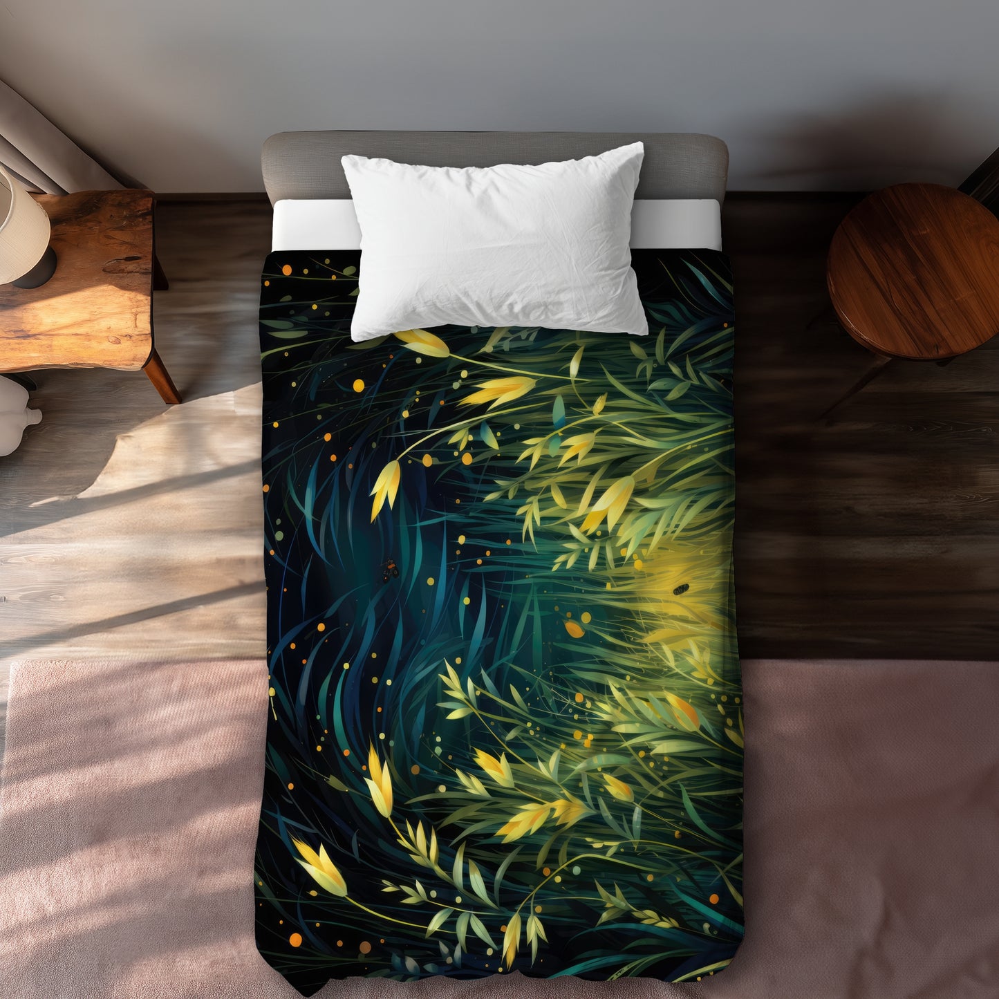 Lit Plains Green Duvet Cover for Stylish Home Decor