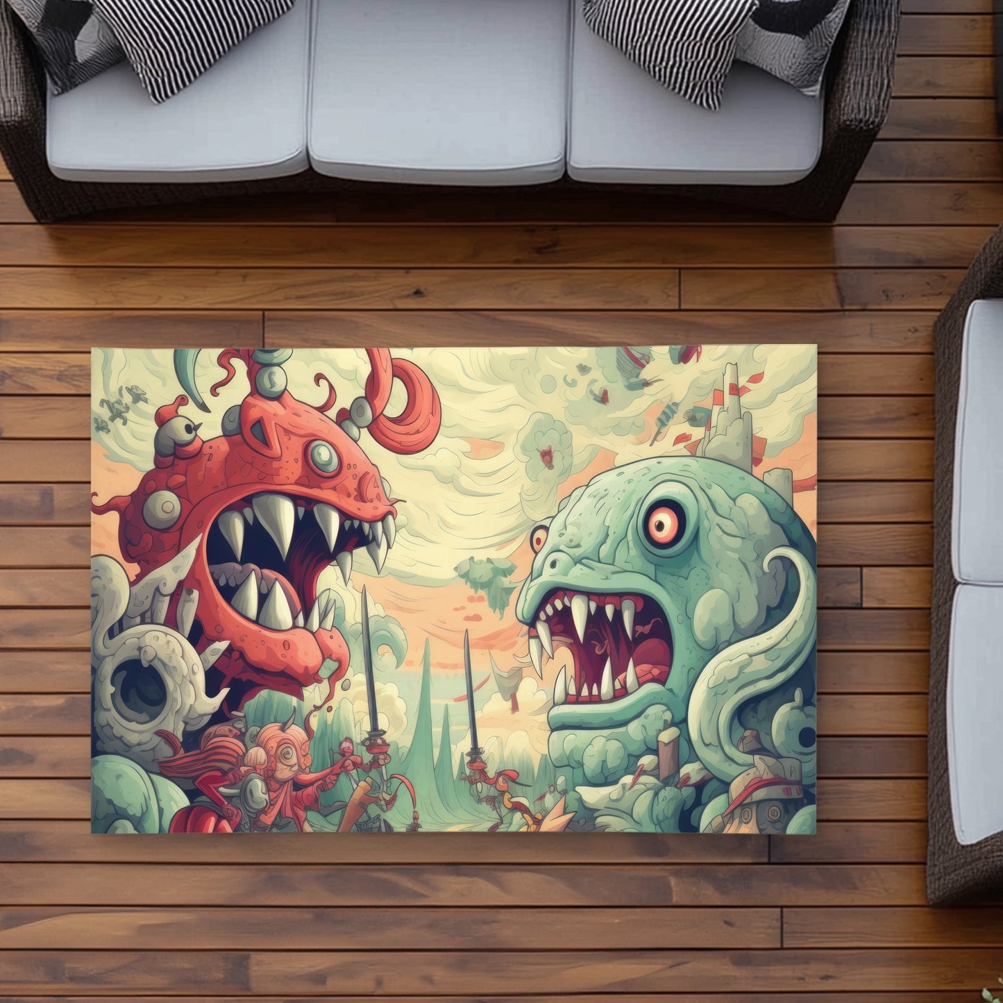 Two Titans Coral Outdoor Area Rug | Stylish Home Decor