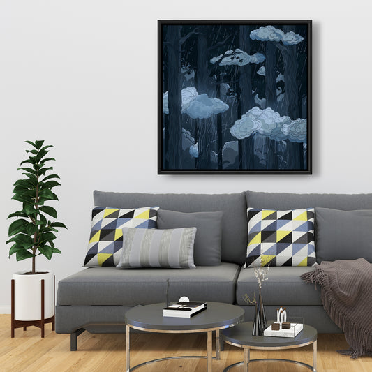 Sneeky clouds - 36"x36" Framed canvas