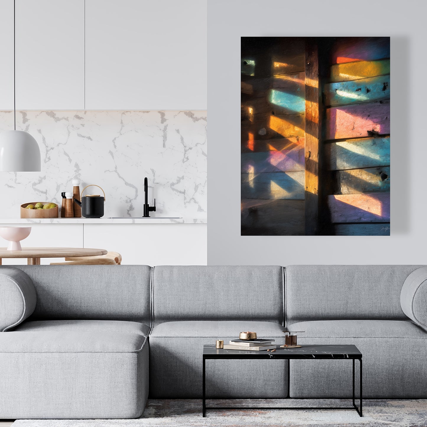 Casting Rainbows - Green Canvas Home Decor for Vibrant Spaces