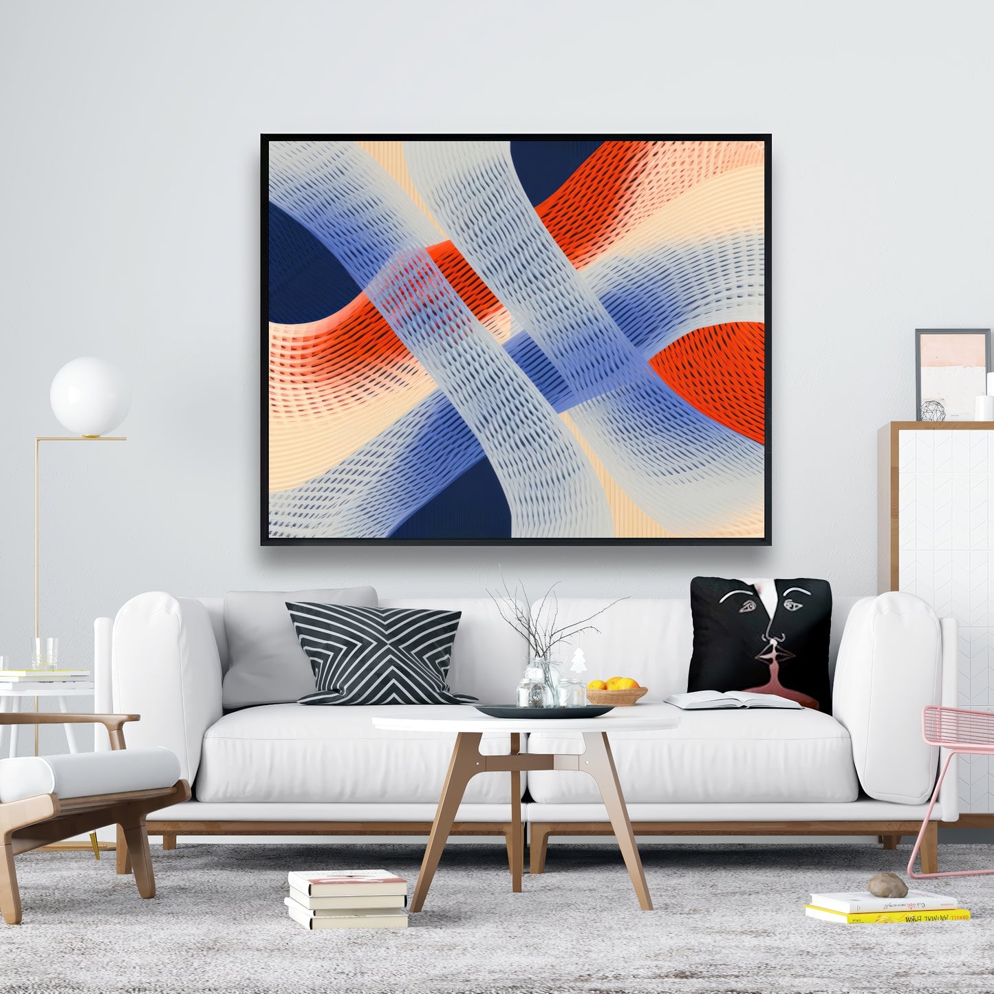 Abstract threading - Framed Canvas - Print on demand