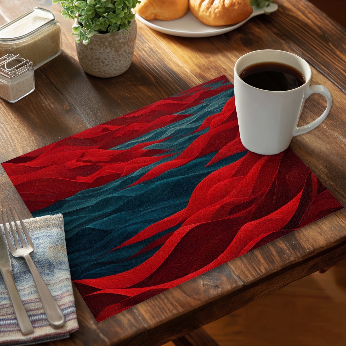 Red Sea Polyester Placemat - Stylish Home Decor Accent