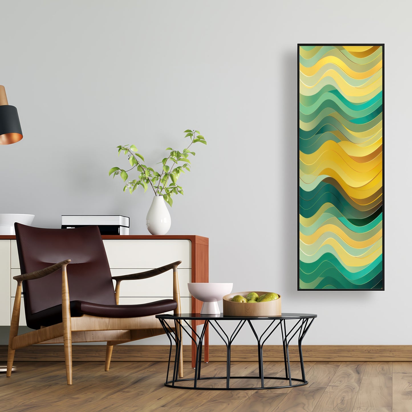 Rich by design - Orange Framed Canvas for Home Decor