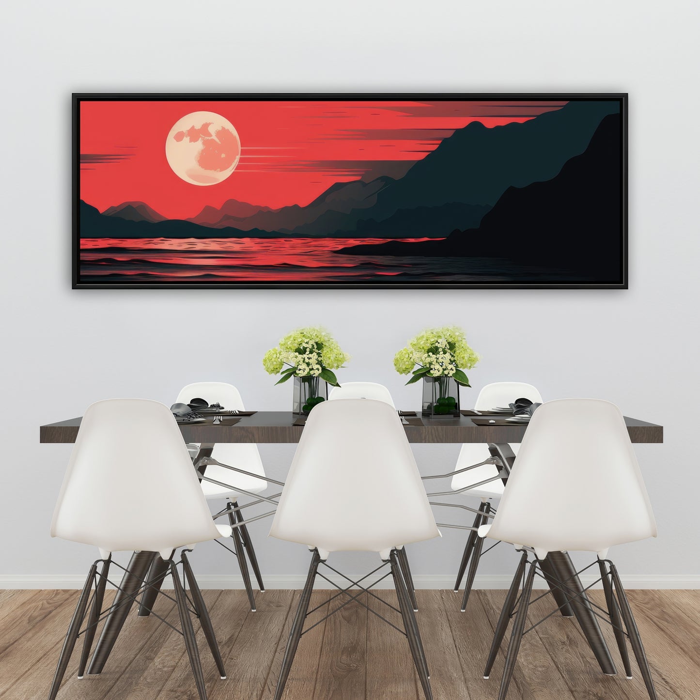 Bloody tides - Framed Canvas - Print on demand
