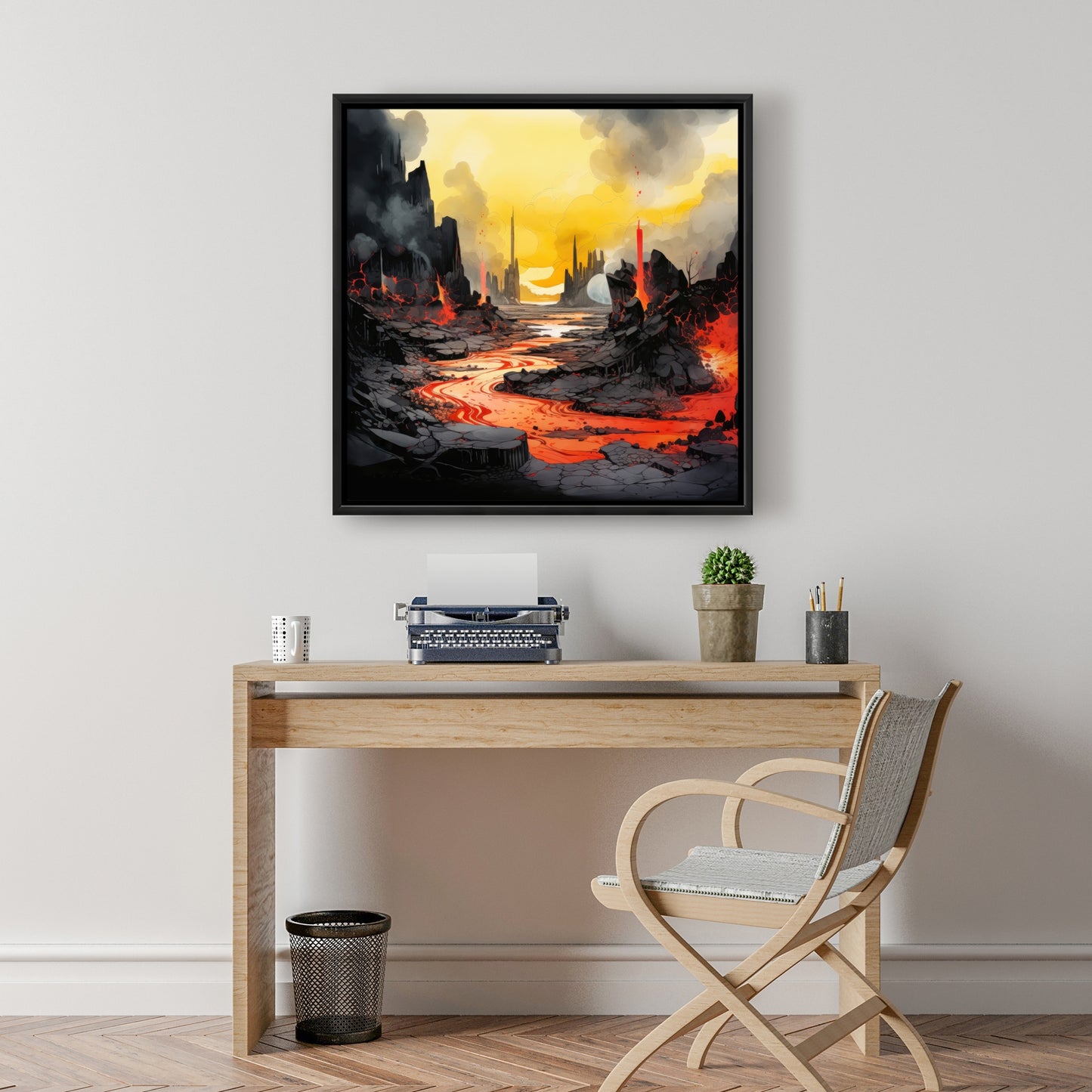 Charred - 36"x36" Framed canvas