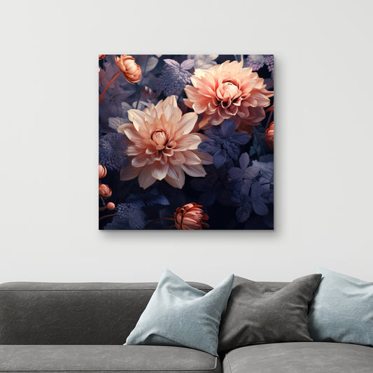 Rose et violet - Toile 32"x32"