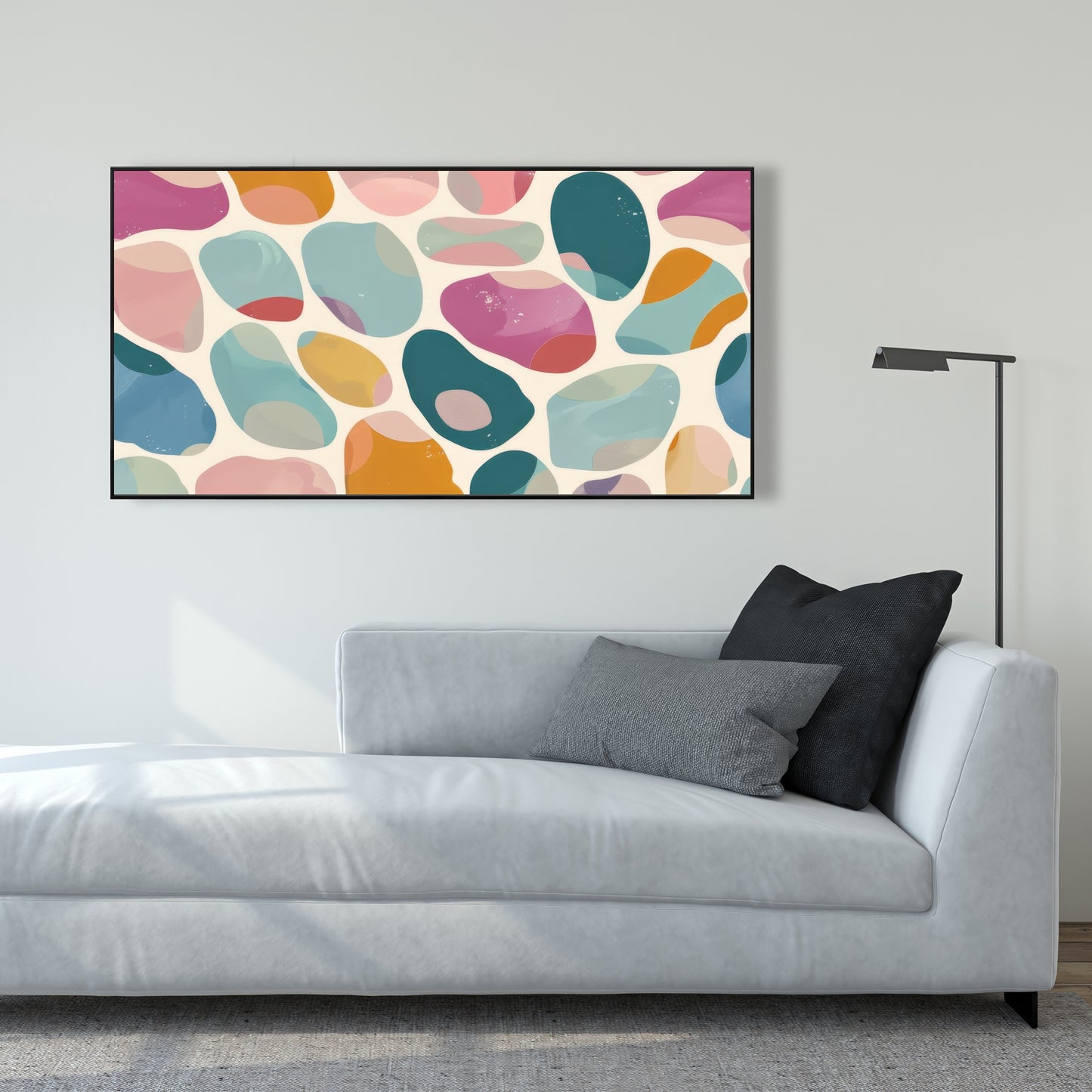 Dots and bops - 36"x36" Framed canvas