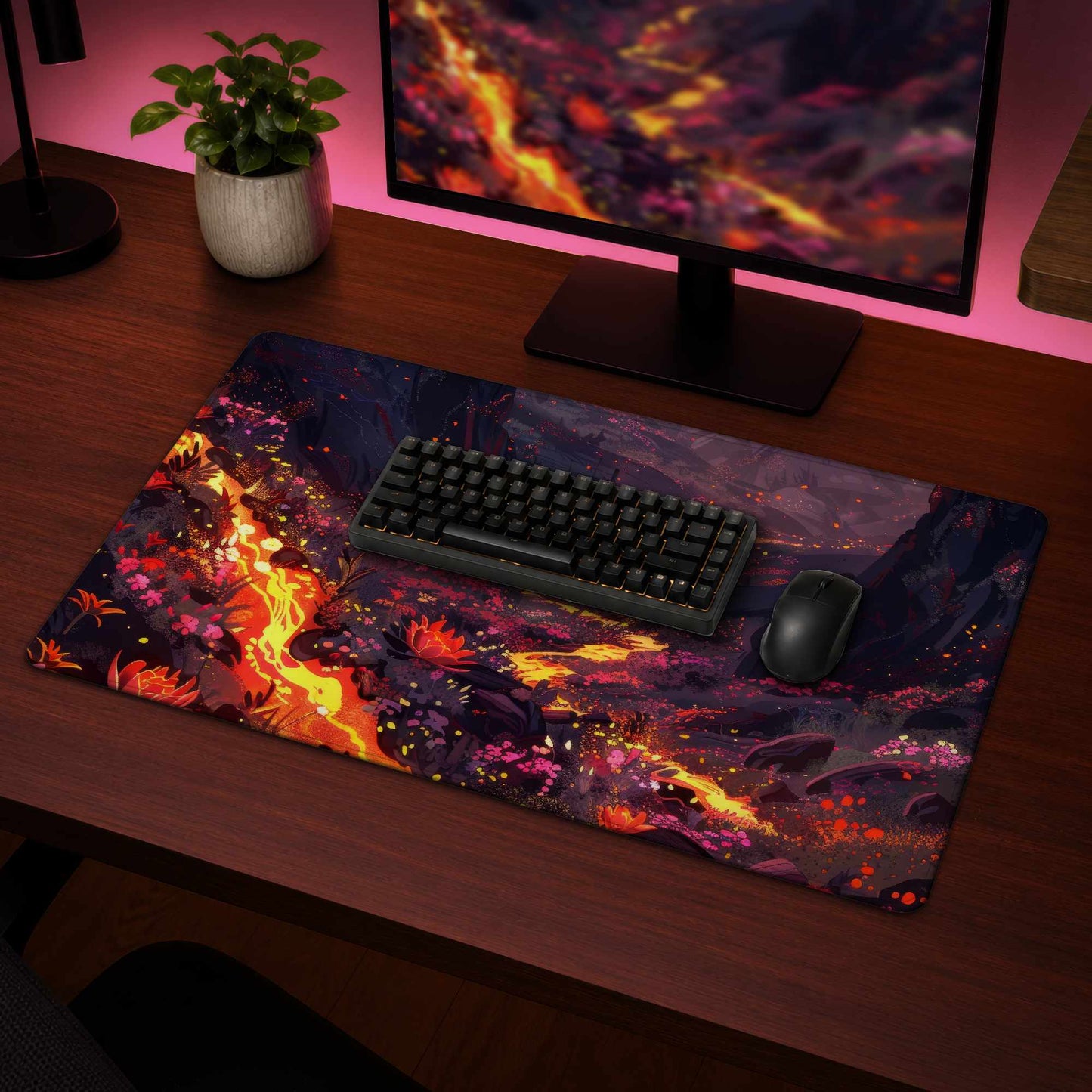 Bloom and Eruption Desk Mat | Stylish Home Decor Accent