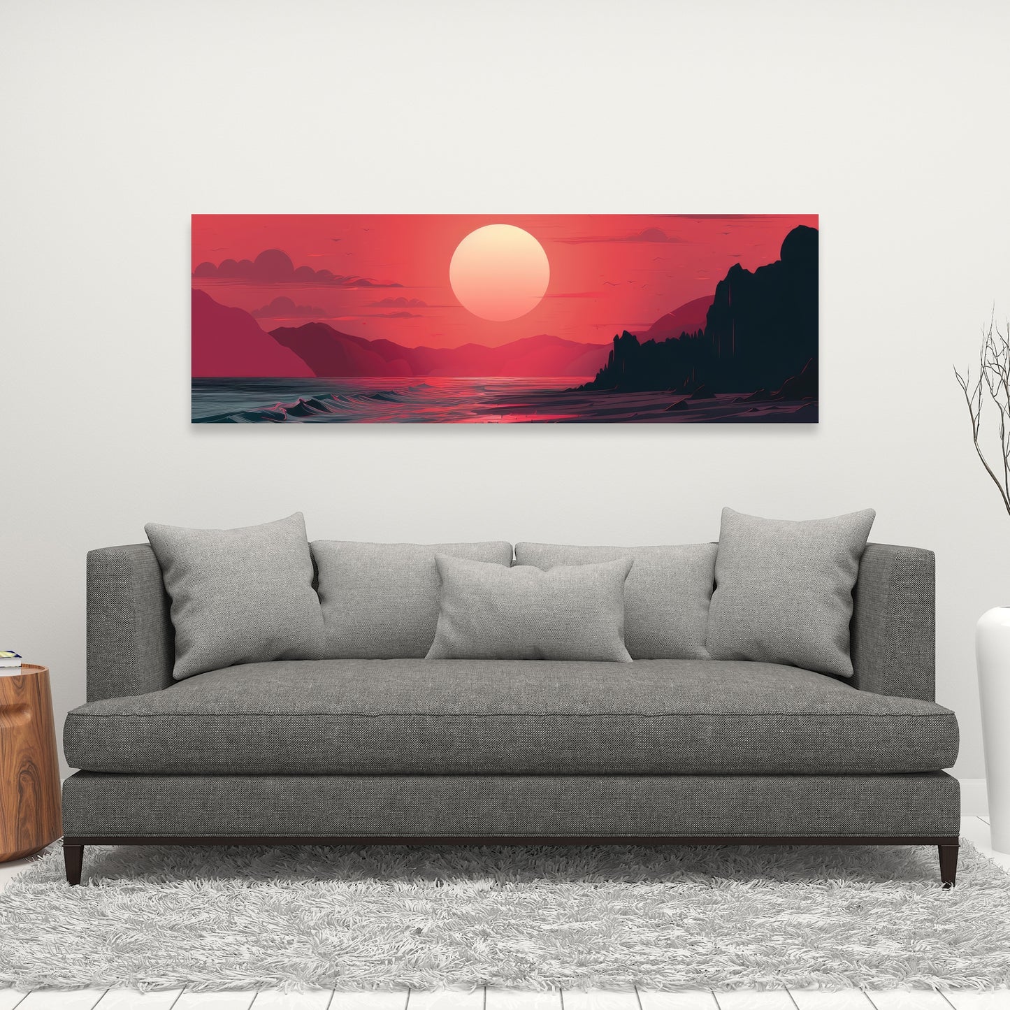 Red sky - 32"x32" Canvas