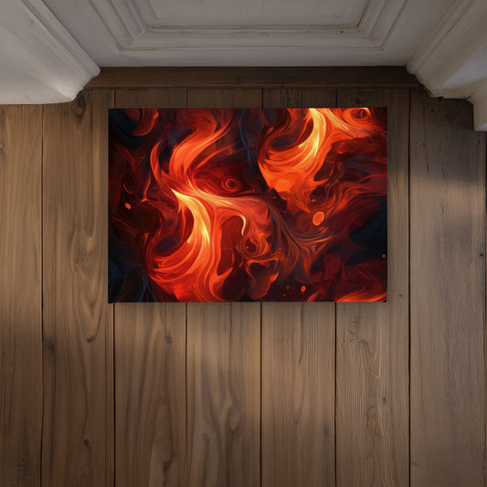 Fires of Heck Yellow Indoor Outdoor Door Mat | Home Decor