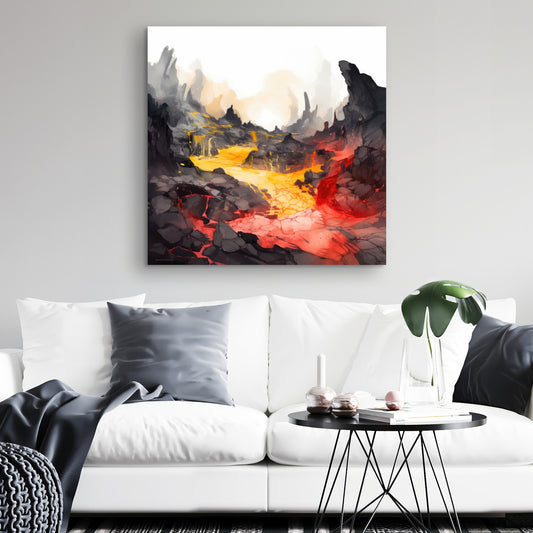 Hot and flowing - Red Canvas Art for Home Decor