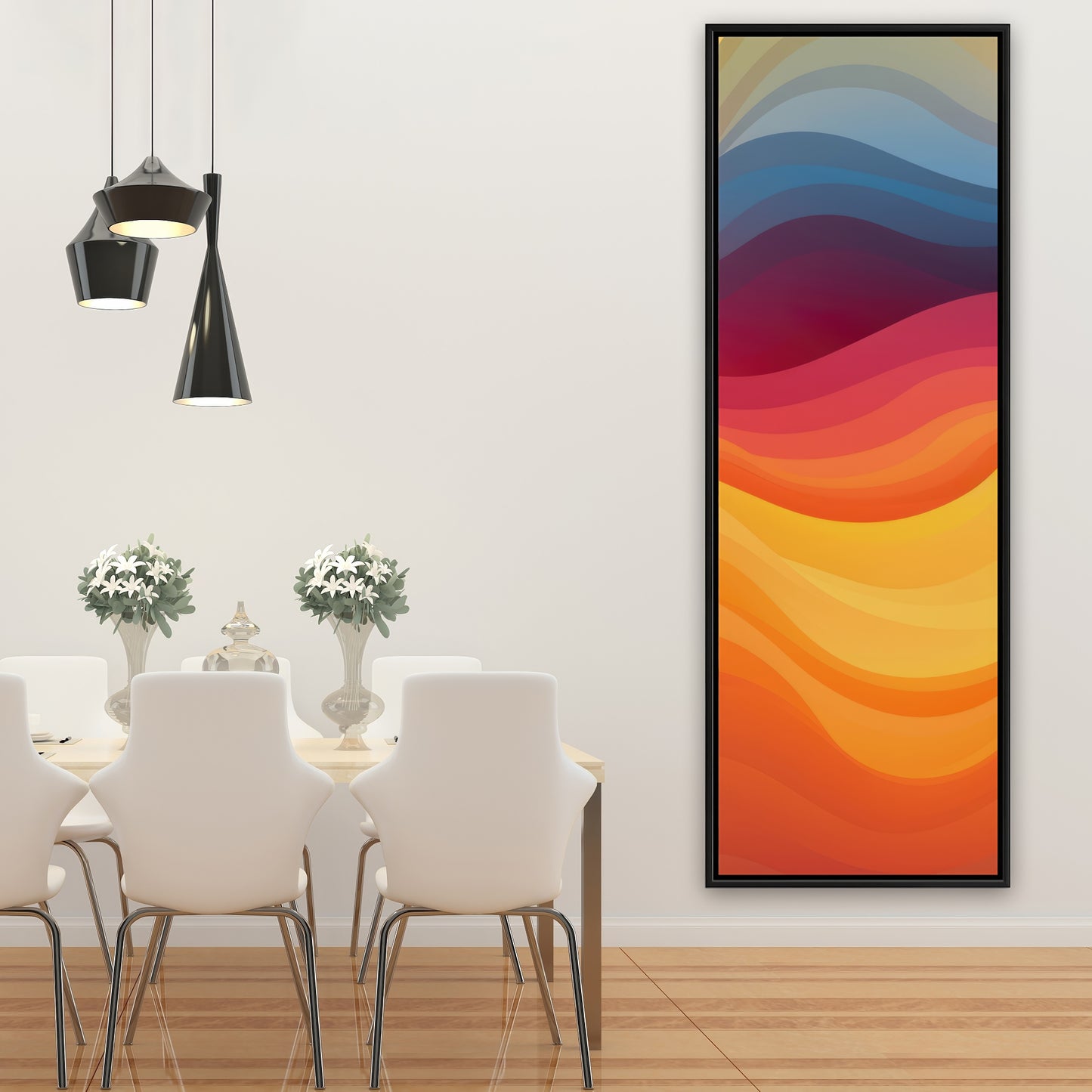Cloudy Sky - Blue Framed Canvas for Home Decor | Wall Art