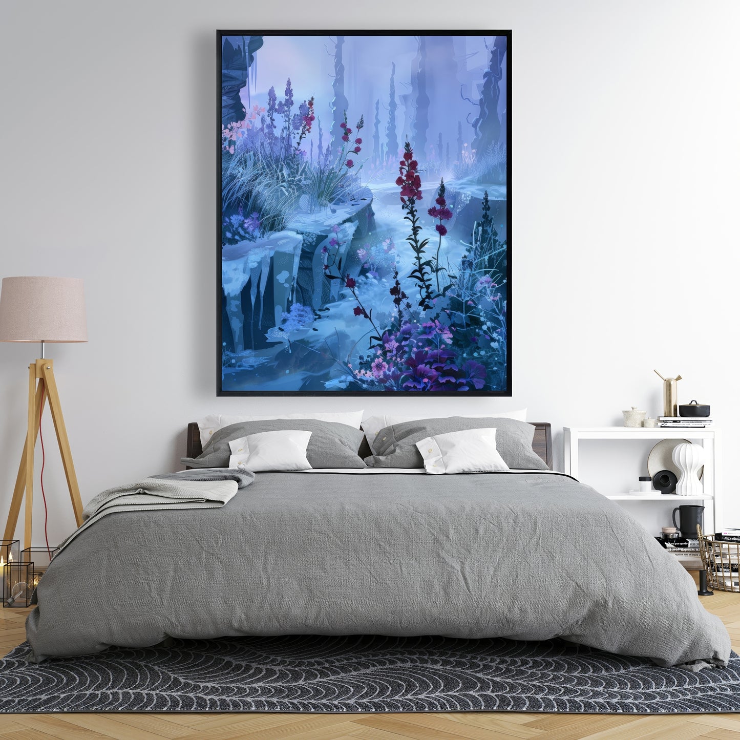 Valley of ice - Framed Canvas - Print on demand