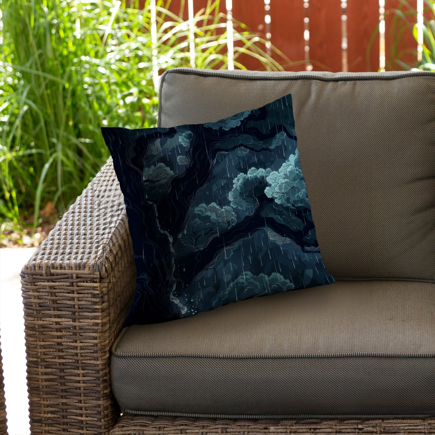 Canopy Blue Poly Twill Throw Pillow Insert for Home Decor