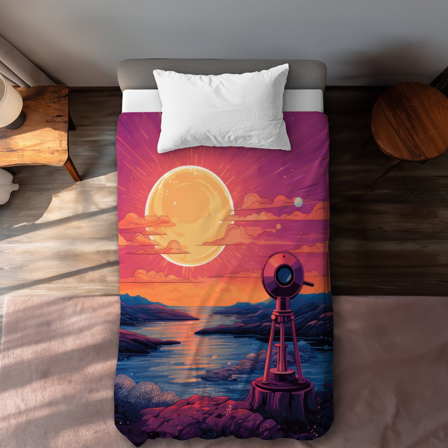 Measure the Calm Blue Duvet Cover - Home Decor Essential