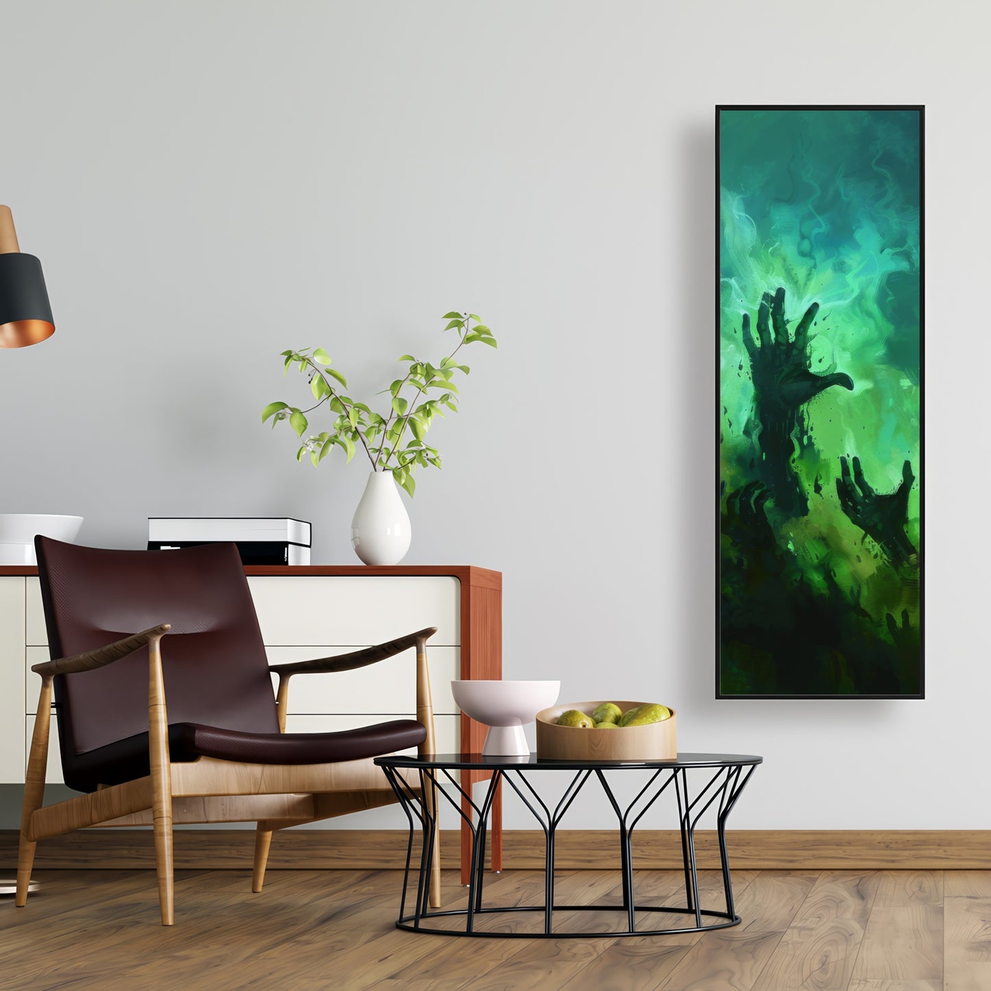 Hands of despair - 36"x36" Framed canvas
