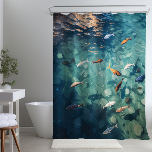 Caustic fish - Shower Curtain