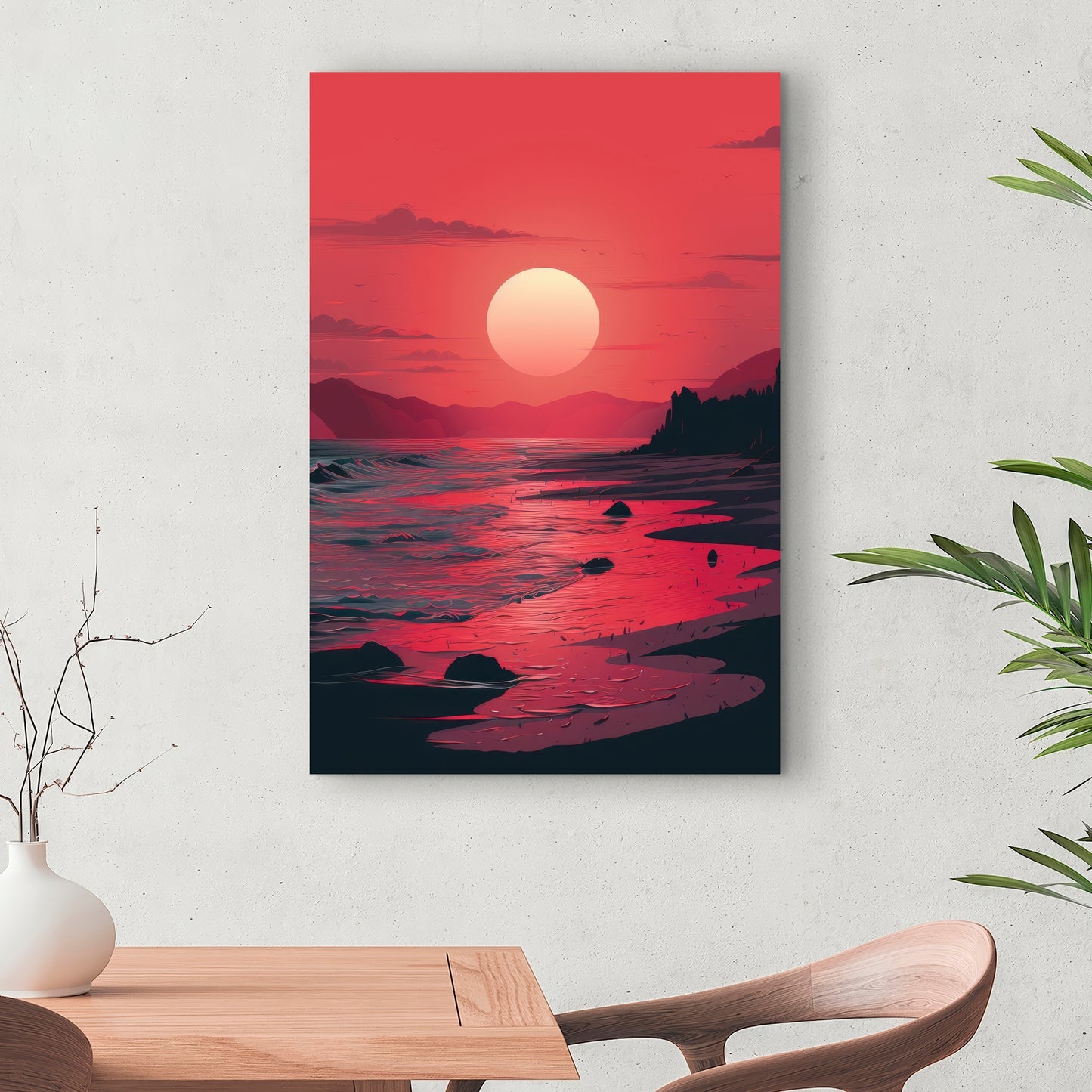 Red sky - 32"x32" Canvas