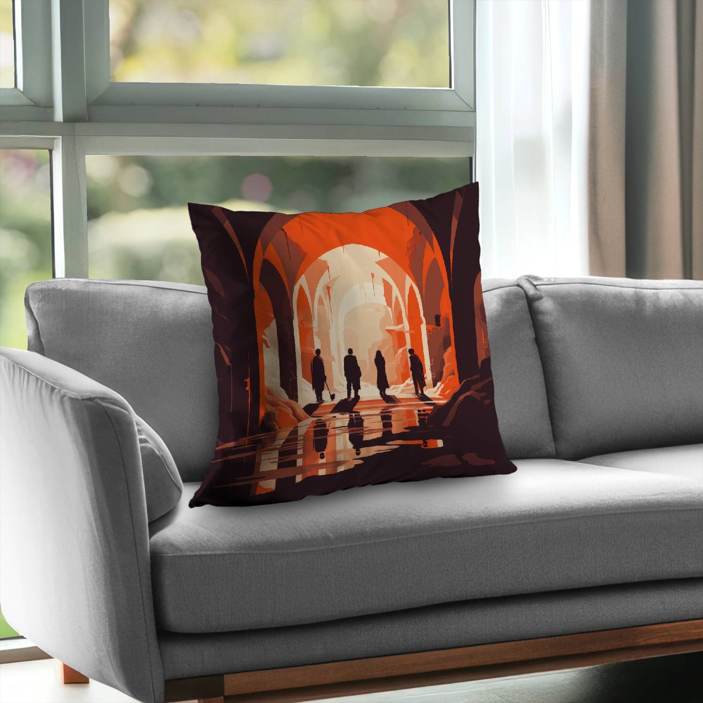 Faith Restored Orange Poly Twill Throw Pillow - Home Decor Insert