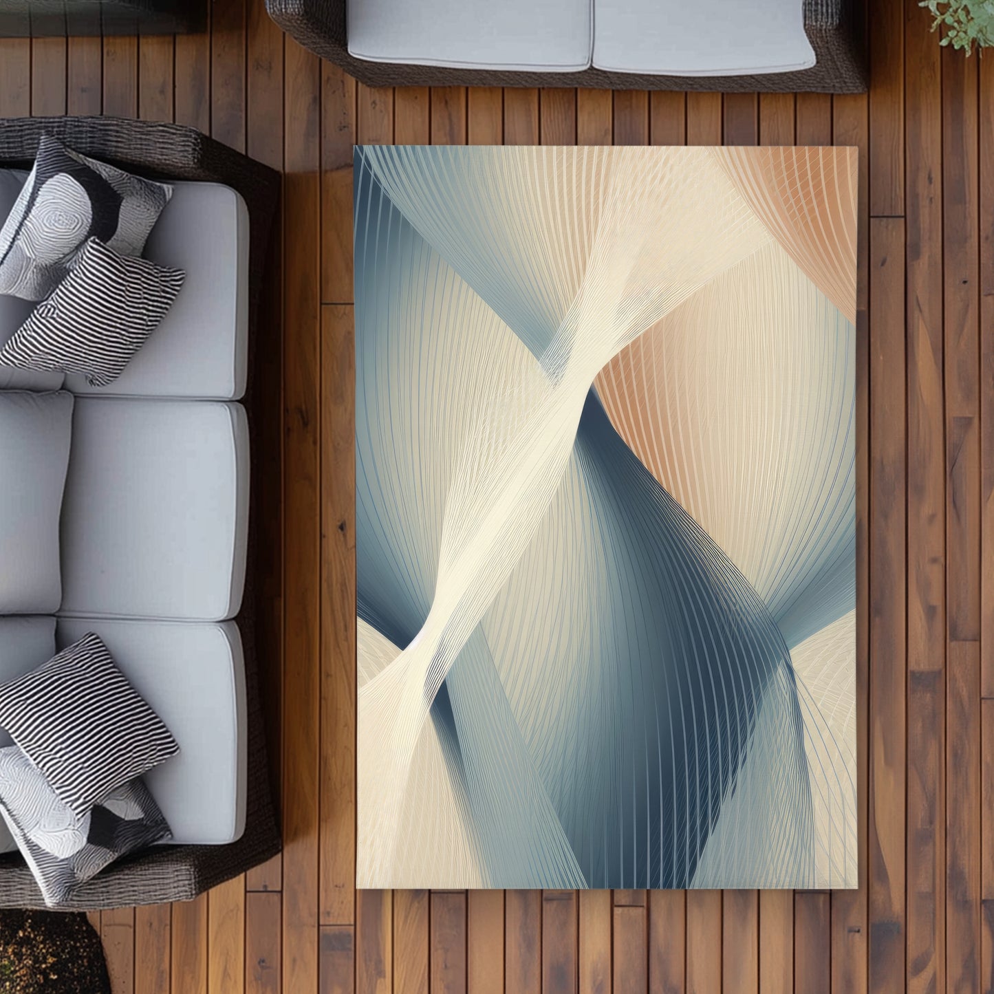 Heavenly threads White Outdoor Area Rug for Home Decor