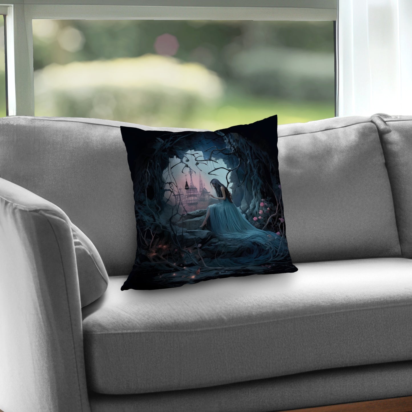 Morose cave - Throw Pillow